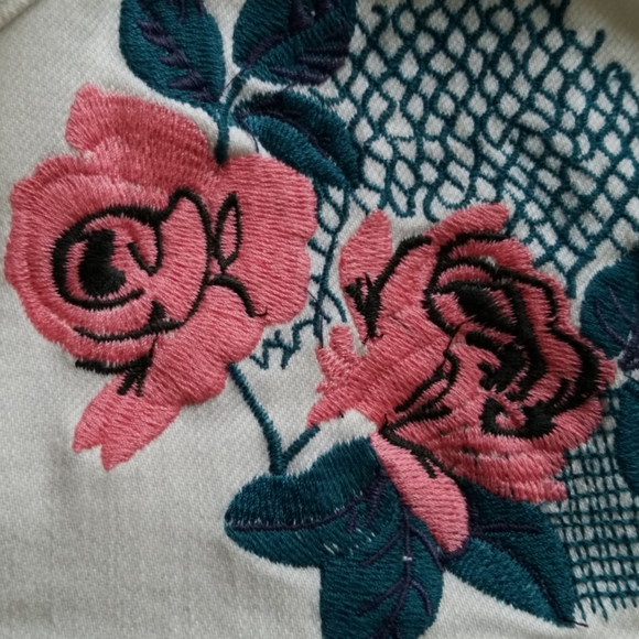 Romeo & Juliet Floral Embroidered Denim Jacket - Picture 6 of 6